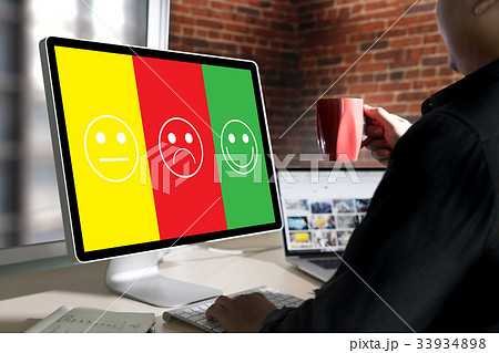 business man and woman select happy on? 33934898