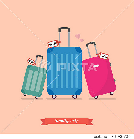 Family trip with Travel luggage set Family trip with Travel luggage set 33936786