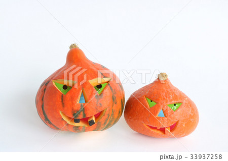 ハロウィン お化けかぼちゃ2個 ハロウィン お化けかぼちゃ2個 33937258