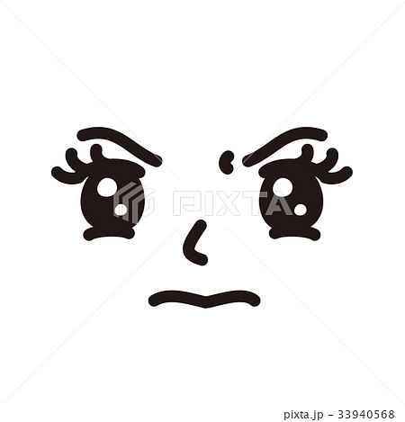 顔 女性 怒り顔のイラスト素材