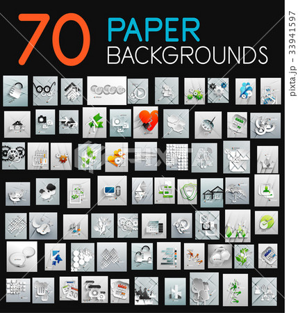 Mega collection of cut paper templates 33941597
