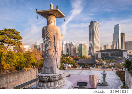 Bongeunsa temple in Seoul City, South Korea. 33943835