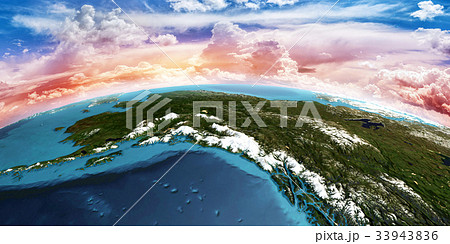 Alaska. 3D rendering 33943836