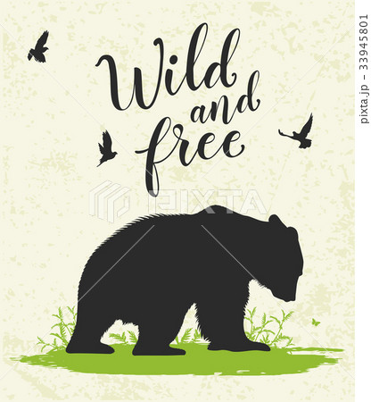 Nature landscape with bear Nature landscape with bear 33945801