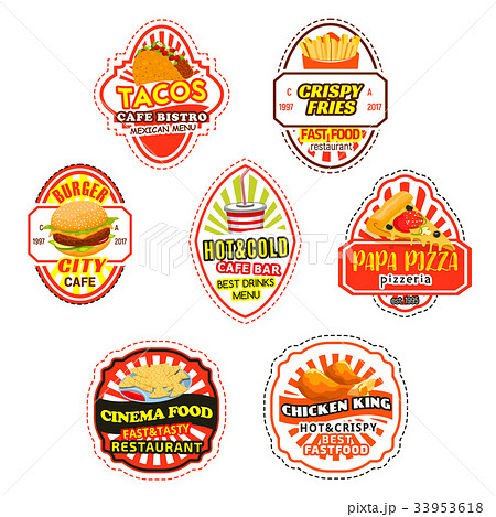 Fast food icons and symbols Fast food icons and symbols 33953618