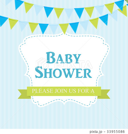 Baby Shower Invitation Vector Illustration 33955086