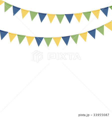 Party Background with Flags Vector Illustration 33955087