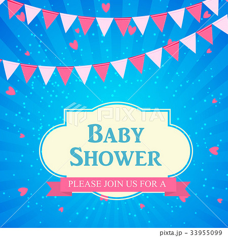 Baby Shower Invitation Vector Illustration Baby Shower Invitation Vector Illustration 33955099