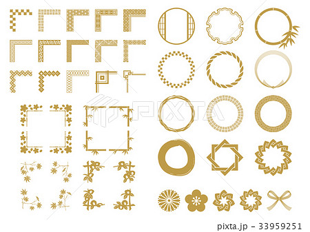 飾りパーツ 和のイラスト素材