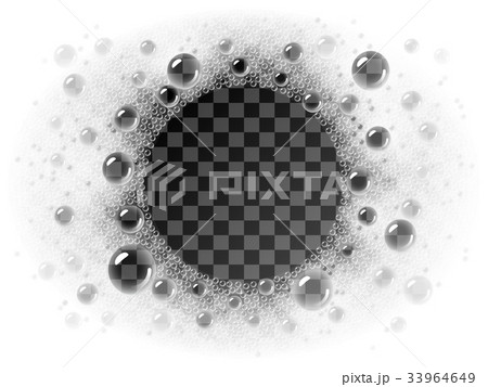 Vector soap foam circle frame overlying on Vector soap foam circle frame overlying on 33964649