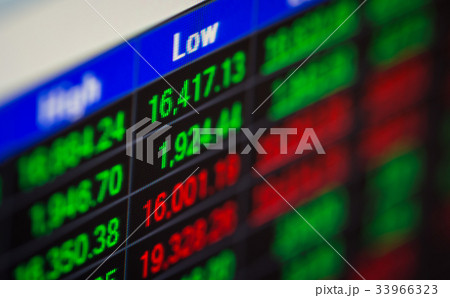 Index graph of stock market financial analysis 33966323
