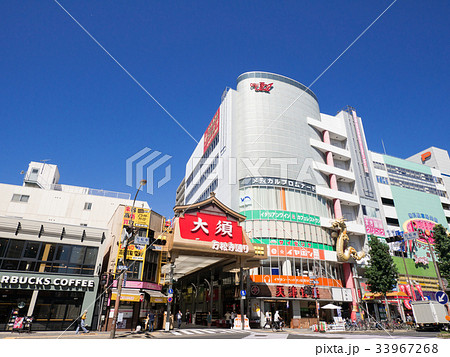 名古屋中区　大須　万松寺通り　万松寺交差点　街並み 33967268