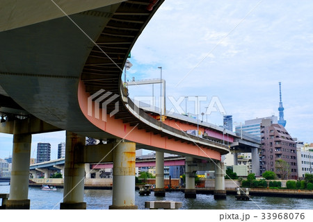 首都高速 両国ジャンクション 両国大橋 d-7 首都高速 両国ジャンクション 両国大橋 d-7 33968076