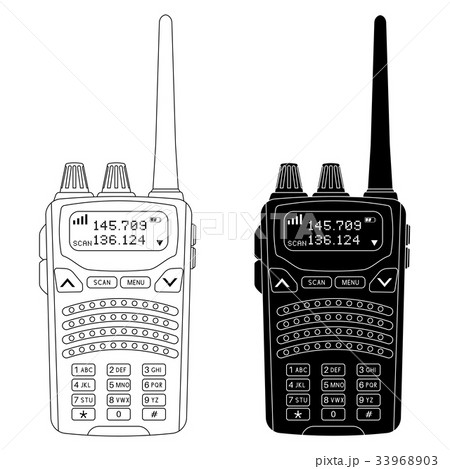Radio transceiver. Rectangle portable device with Radio transceiver. Rectangle portable device with 33968903