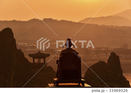 嶋潭三峰 日の出 程前 33969326