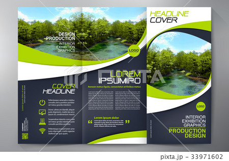 Brochure 3 fold flyer design a4 template. 33971602