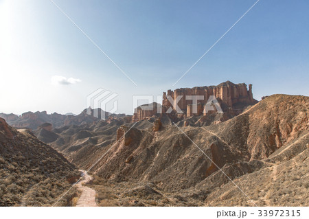 Rainbow mountains in asian geopark at China 33972315