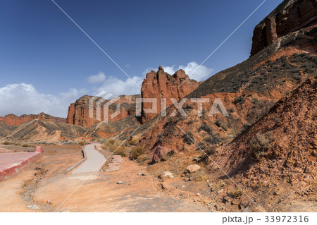 Rainbow mountains in asian geopark at China 33972316