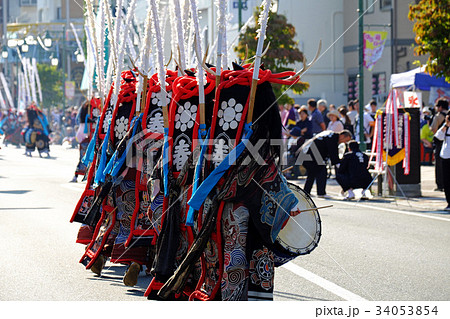 花巻まつり　郷土芸能　鹿踊パレード 34053854