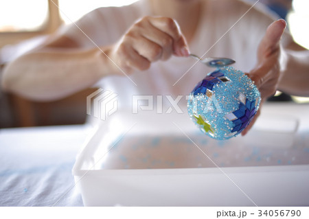 トルコランプ 作成 perming 写真素材 トルコランプ 作成 perming 写真素材 34056790