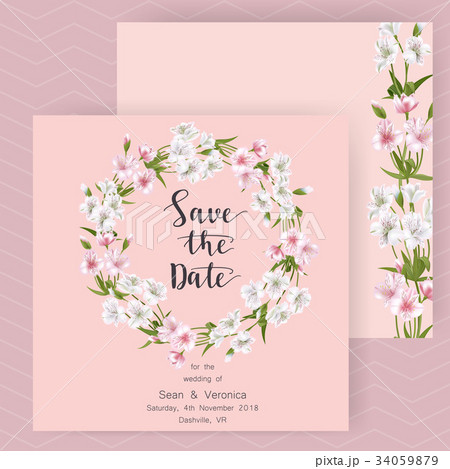 Save the date card, wedding invitation, greeting 34059879