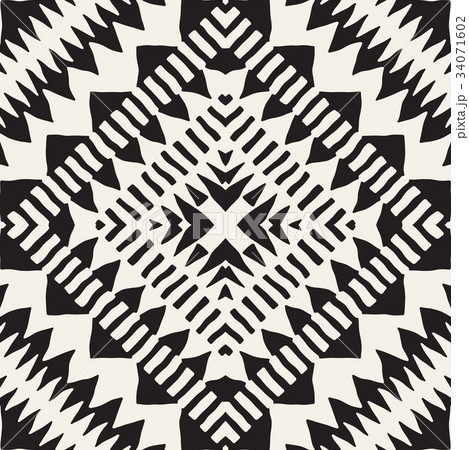 Black and white tribal vector seamless pattern Black and white tribal vector seamless pattern 34071602