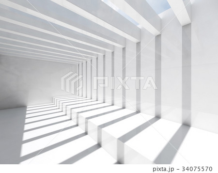 Room with ceiling illumination, 3d render 34075570