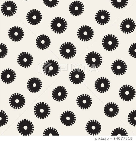 Vector seamless sunburst shapes freehand pattern Vector seamless sunburst shapes freehand pattern 34077519