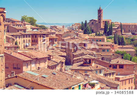 Italian town from above Italian town from above 34085588