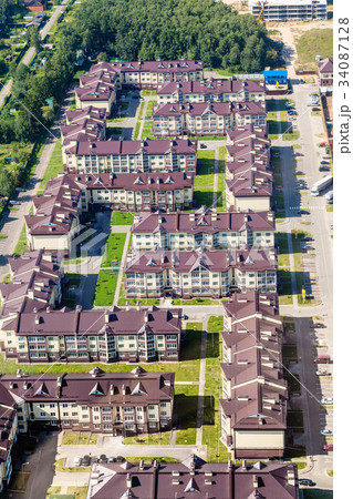 above view of new residential quarter 34087128