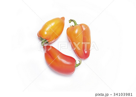 Three sweet peppers Three sweet peppers 34103981