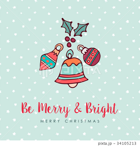 Christmas holiday bauble decoration cartoon card 34105213
