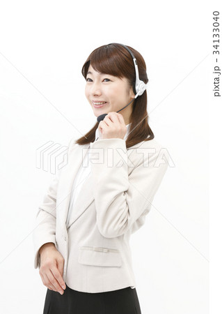 ビジネスウーマン カジュアルスーツ 女性 ヘッドセット コールセンター テレホンアポインター ビジネスウーマン カジュアルスーツ 女性 ヘッドセット コールセンター テレホンアポインター 34133040