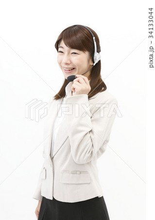 ビジネスウーマン カジュアルスーツ 女性 ヘッドセット コールセンター テレホンアポインター ビジネスウーマン カジュアルスーツ 女性 ヘッドセット コールセンター テレホンアポインター 34133044