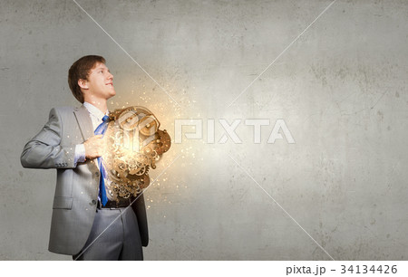 Super businessman 34134426