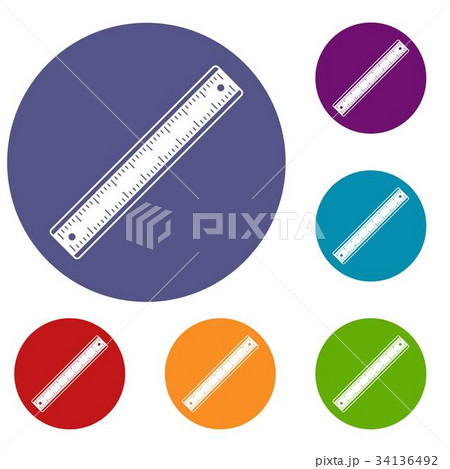 Ruler icons set 34136492