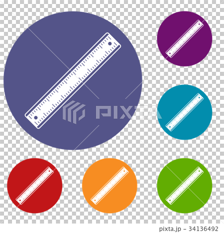 Ruler icons set 34136492