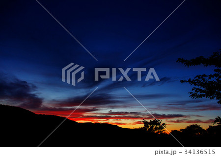 黒松内の夕暮れ 黒松内の夕暮れ 34136515