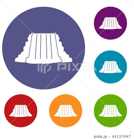 Niagara Falls icons set 34137047