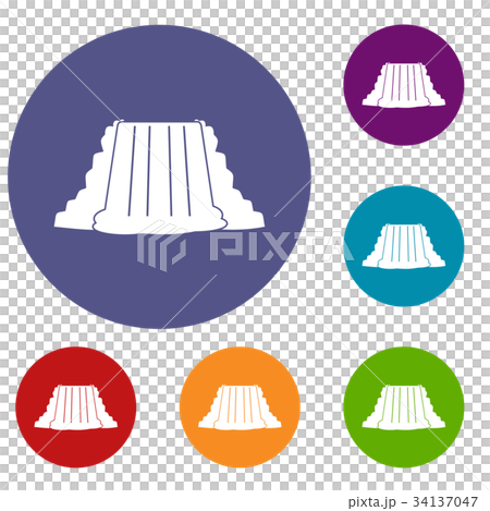 Niagara Falls icons set 34137047