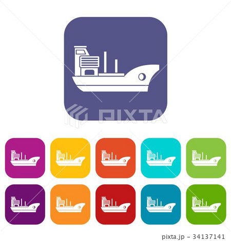 Marine ship icons set Marine ship icons set 34137141