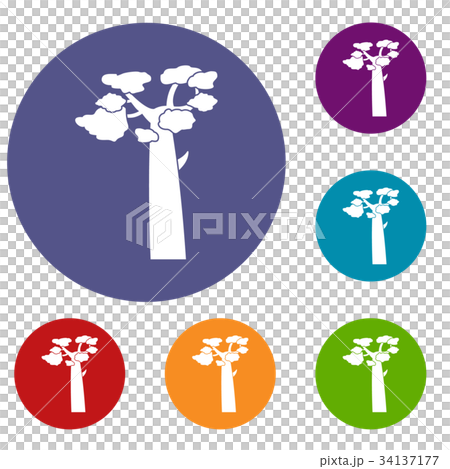 Baobab icons set 34137177