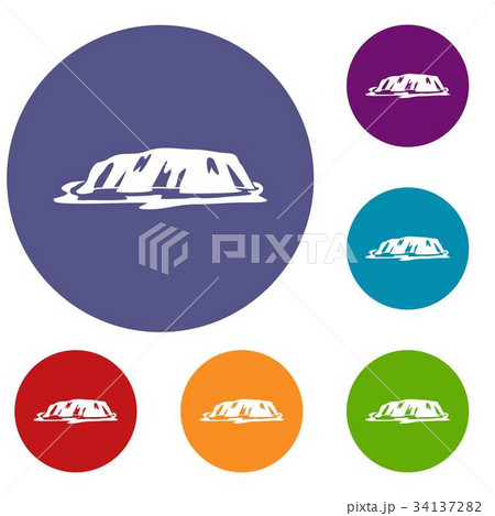 Cliff icons set 34137282
