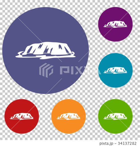 Cliff icons set 34137282