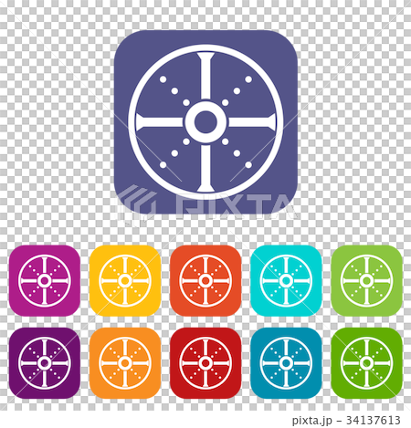 Round shield icons set - Stock Illustration [34137613] - PIXTA