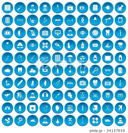 100 doctor icons set blue 100 doctor icons set blue 34137639