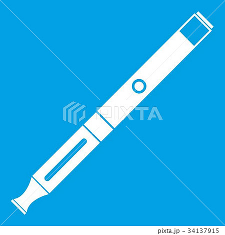 Electronic cigarette icon white 34137915