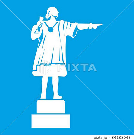 Columbus monument icon white 34138043