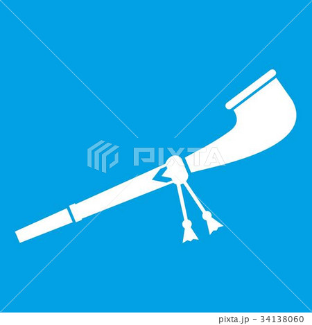 Retro smoking pipe icon white 34138060