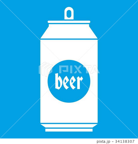 Beer in aluminum cans icon white Beer in aluminum cans icon white 34138307